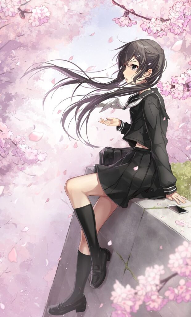 【二次】黒髪のメチャシコで可愛い女の子のエッチな画像