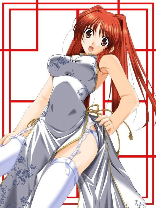 チャイナドレスの二次フェチ画像。