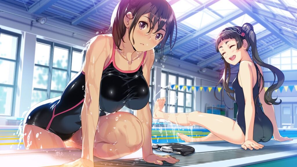 スク水の二次元エロ画像。