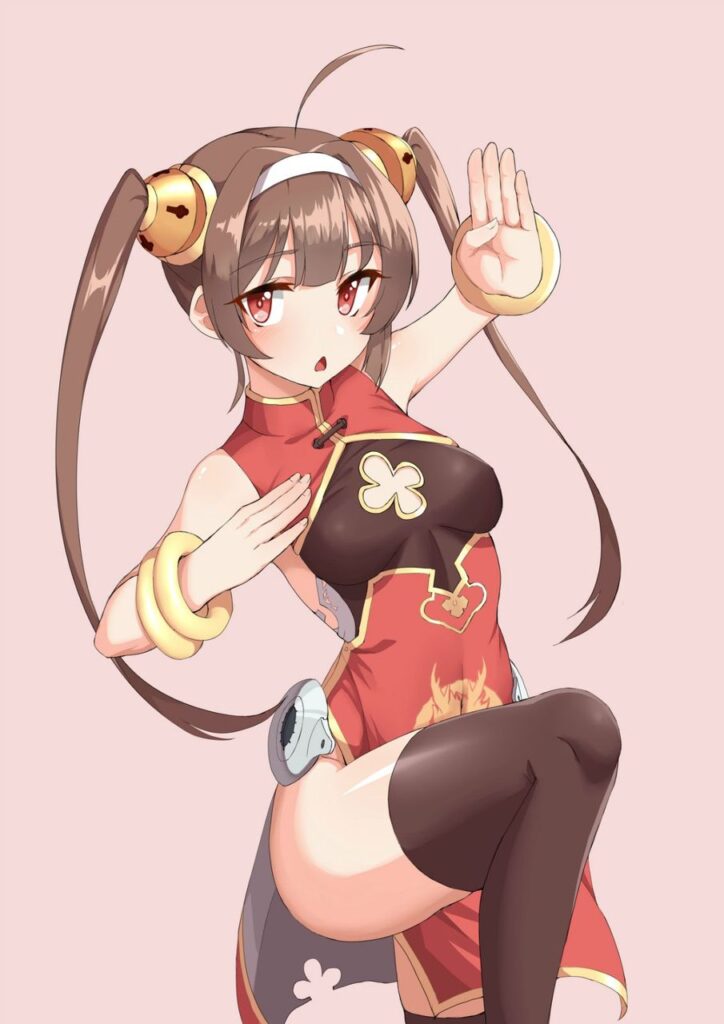チャイナドレスの二次フェチ画像。