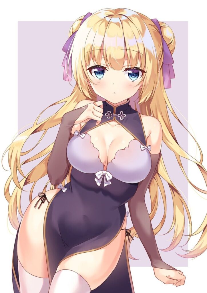 チャイナドレスの二次フェチ画像。