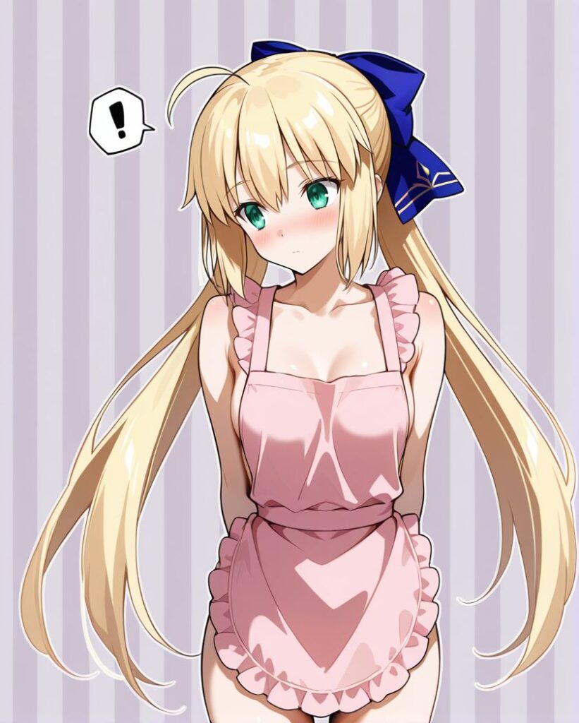 裸エプロンの背徳感あふれるエロ画像