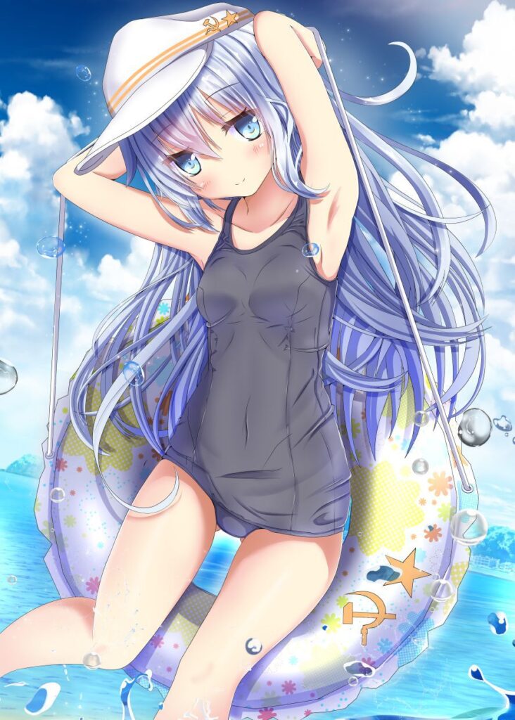 スク水の二次元エロ画像。