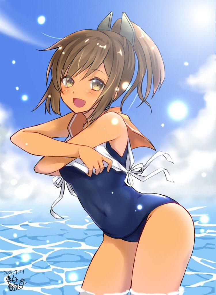 スク水の二次元エロ画像。
