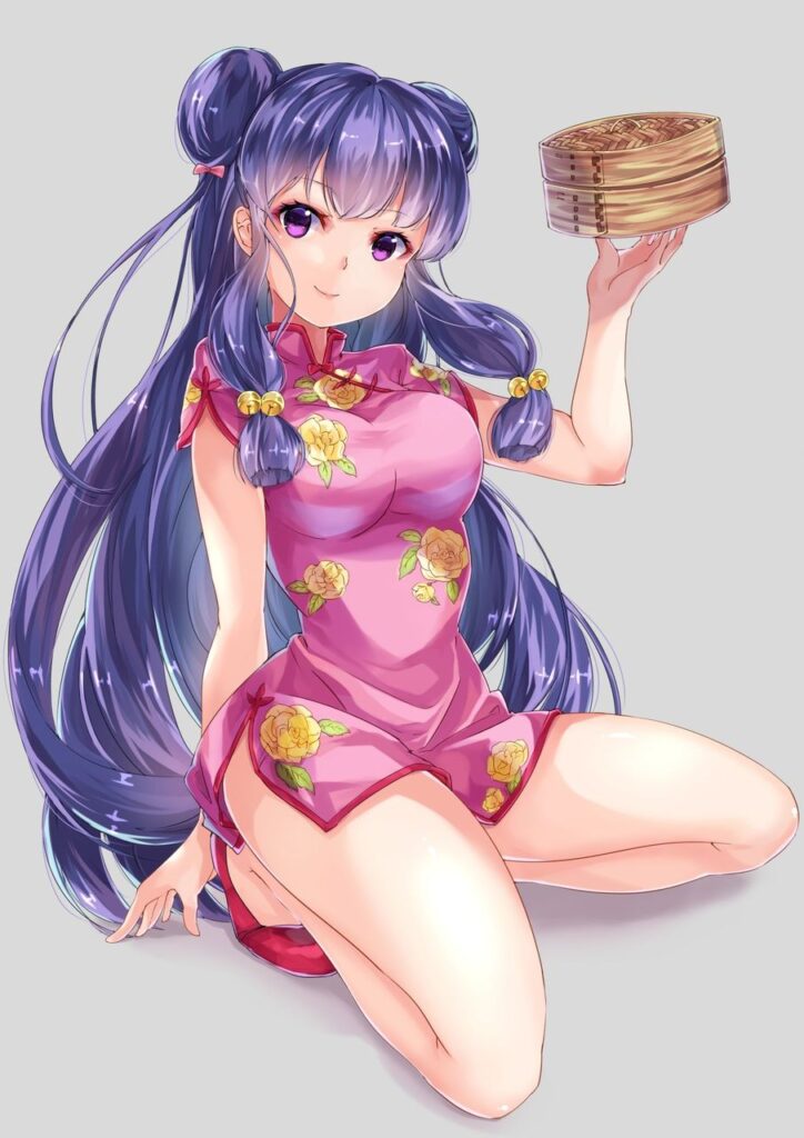 チャイナドレスの二次フェチ画像。