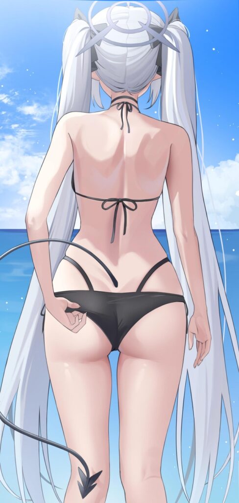 ビキニの可愛い二次元画像。