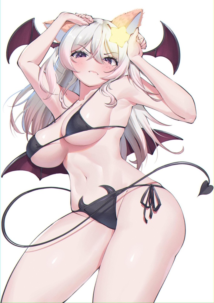 ビキニの可愛い二次元画像。