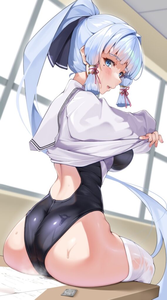 競泳水着の二次エロ画像くだしあ。