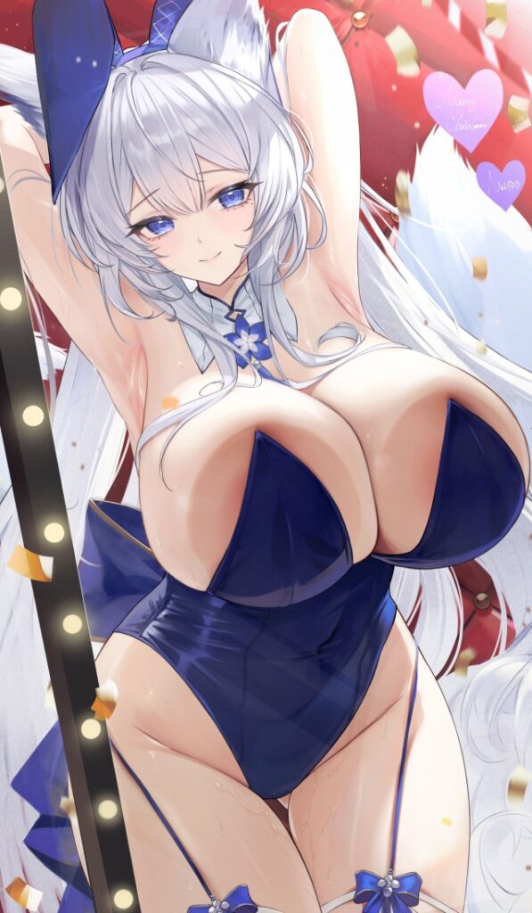【二次】銀髪のメチャシコで可愛い女の子のエッチな画像