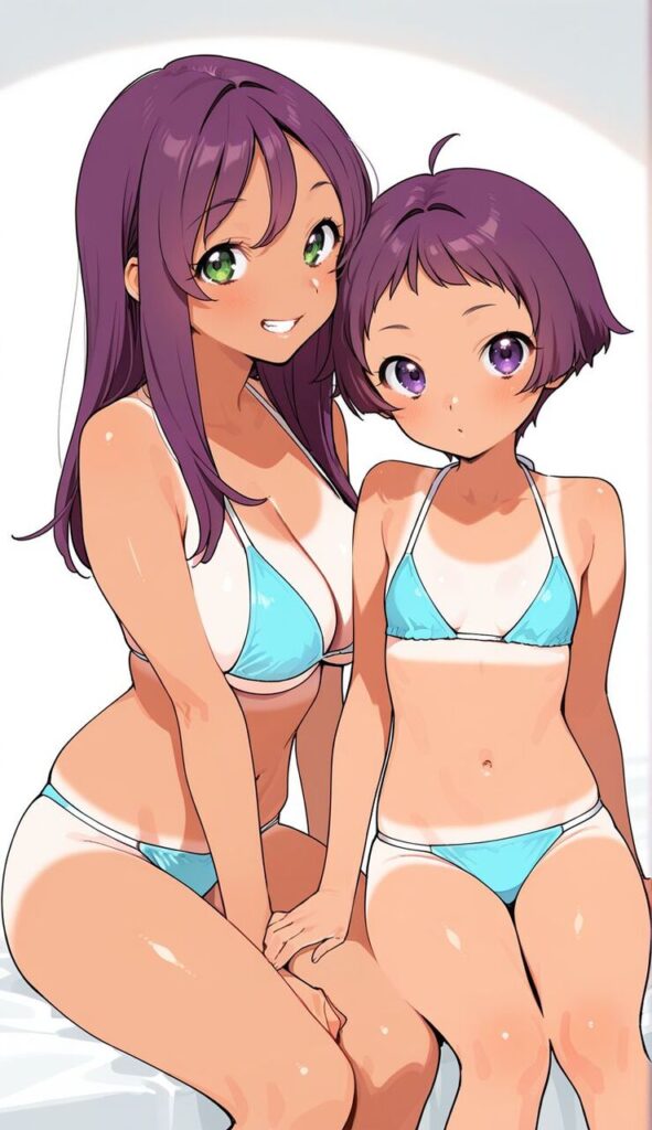 日焼け・褐色のエッチな部分を奥の奥まで堪能できるエロ画像