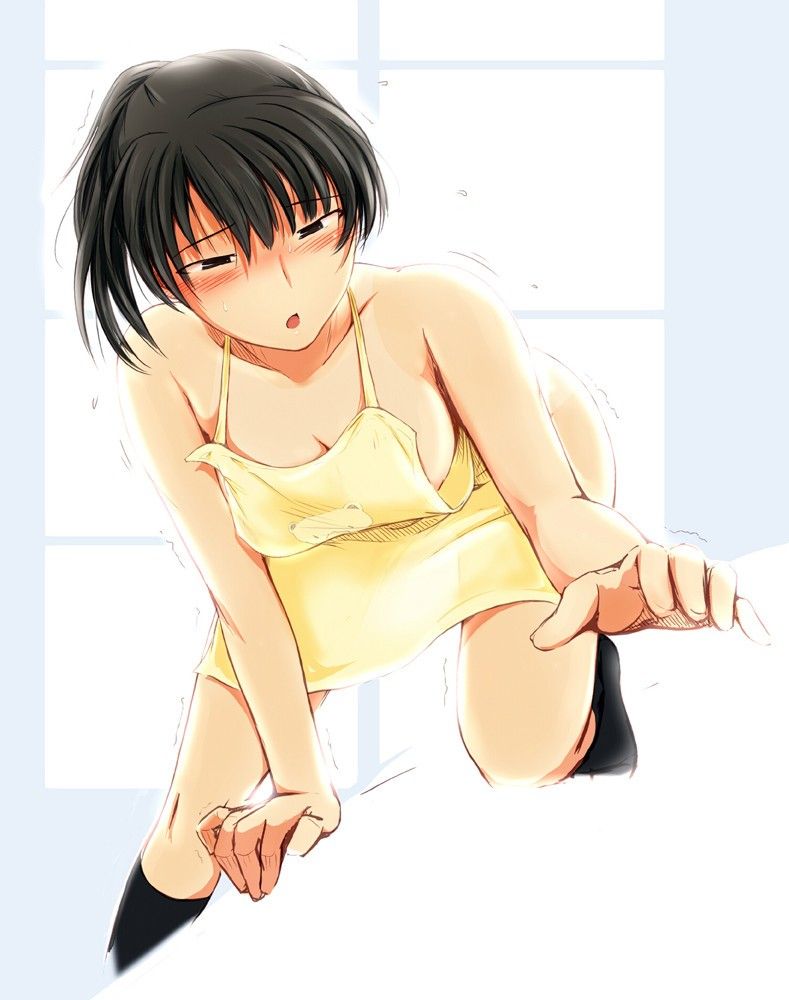 裸エプロンの可愛い二次元画像。