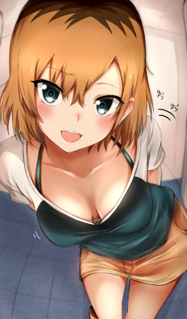 胸チラの至高vs究極のエロ画像