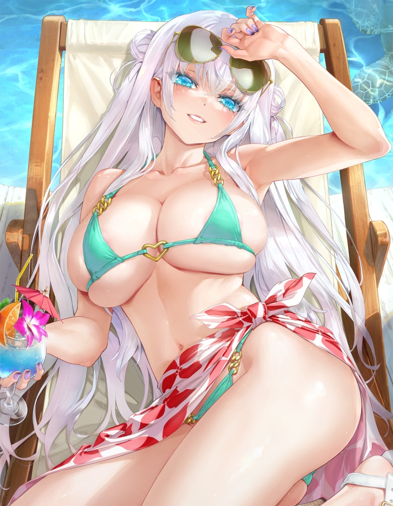 【二次】銀髪のメチャシコで可愛い女の子のエッチな画像