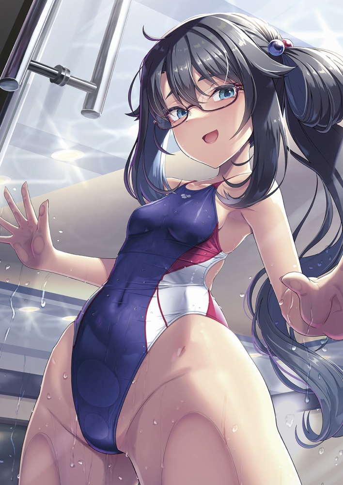 競泳水着の二次フェチ画像。