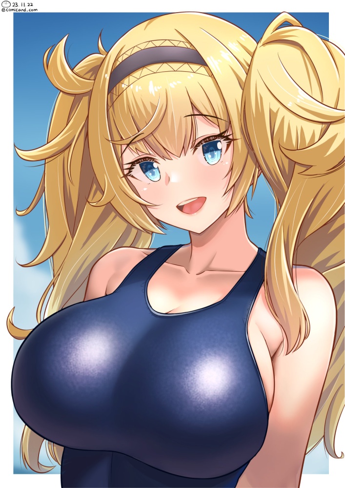 競泳水着の二次フェチ画像。