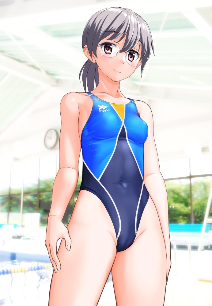 競泳水着の二次フェチ画像。