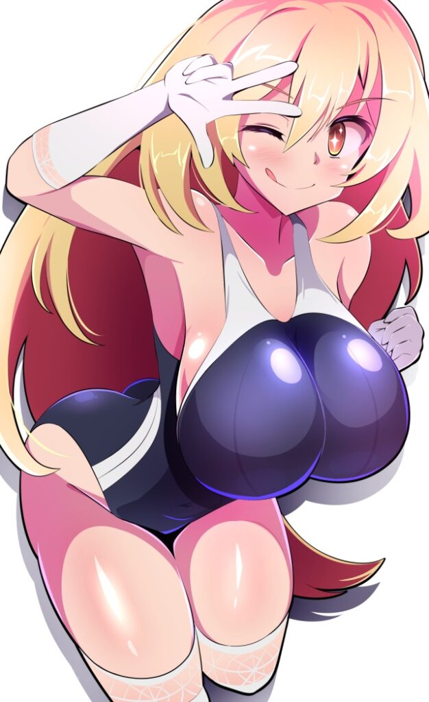 競泳水着の二次フェチ画像。