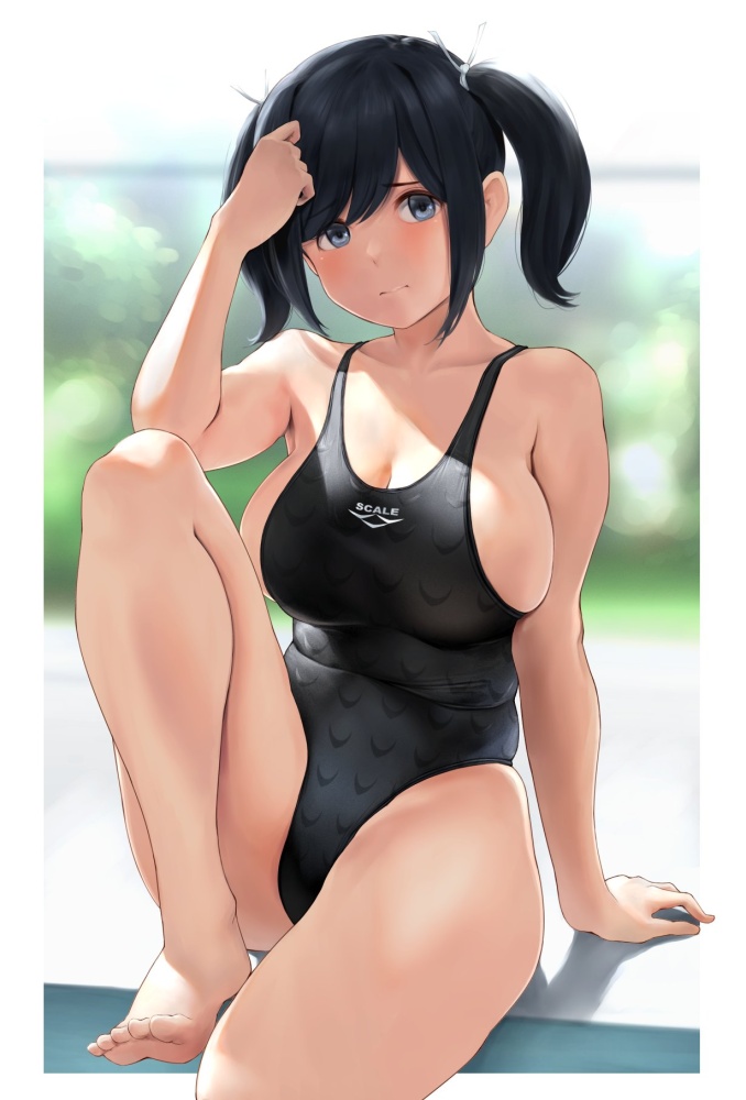 競泳水着の二次フェチ画像。