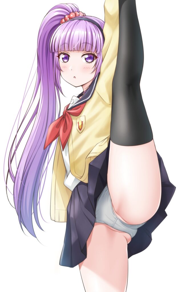開脚の萌えイラスト