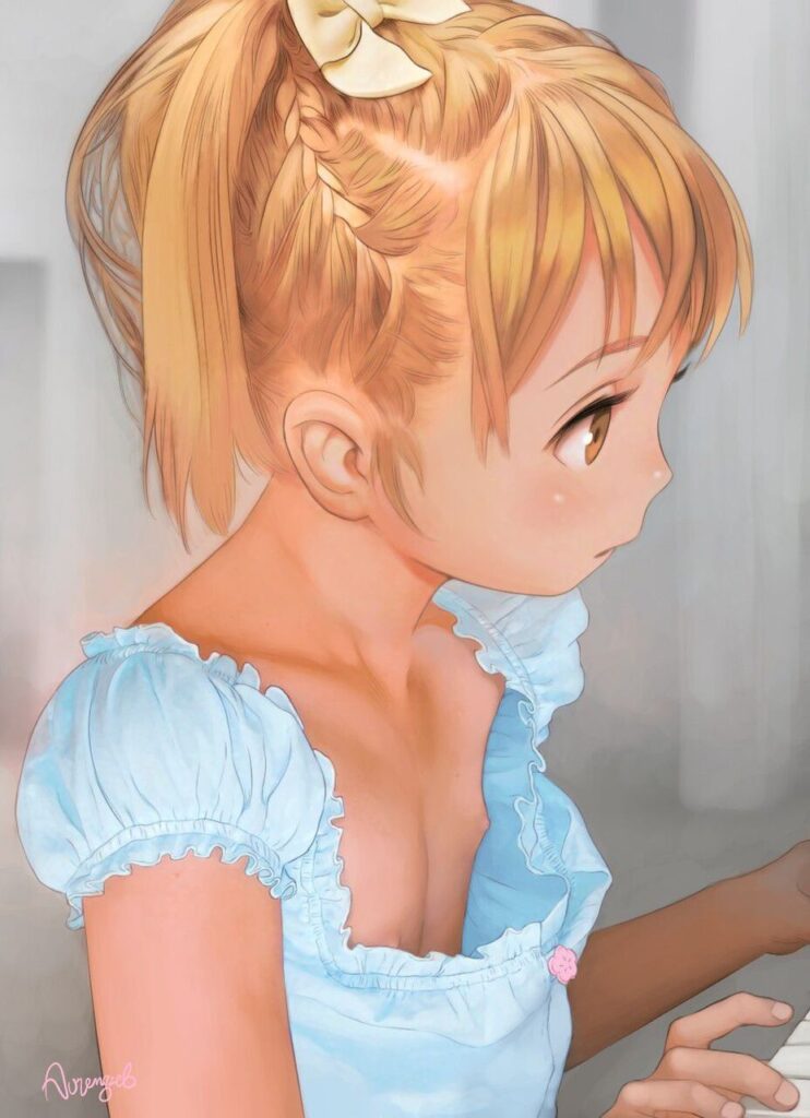 貧乳の萌えイラスト