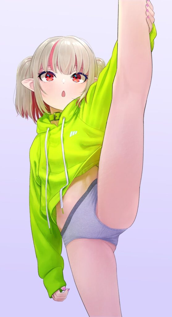 開脚の萌えイラスト
