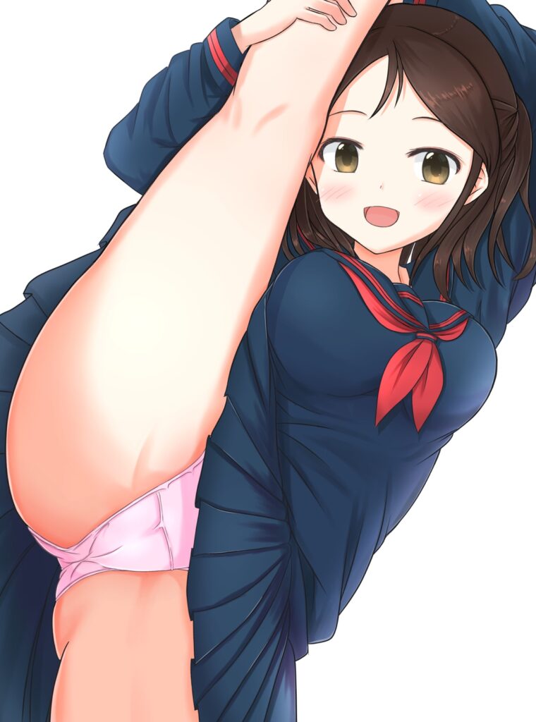 開脚の萌えイラスト