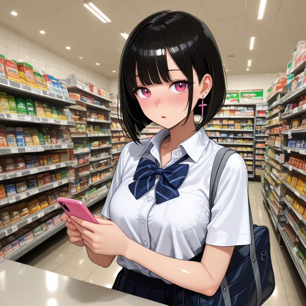 制服の可愛い二次元画像。
