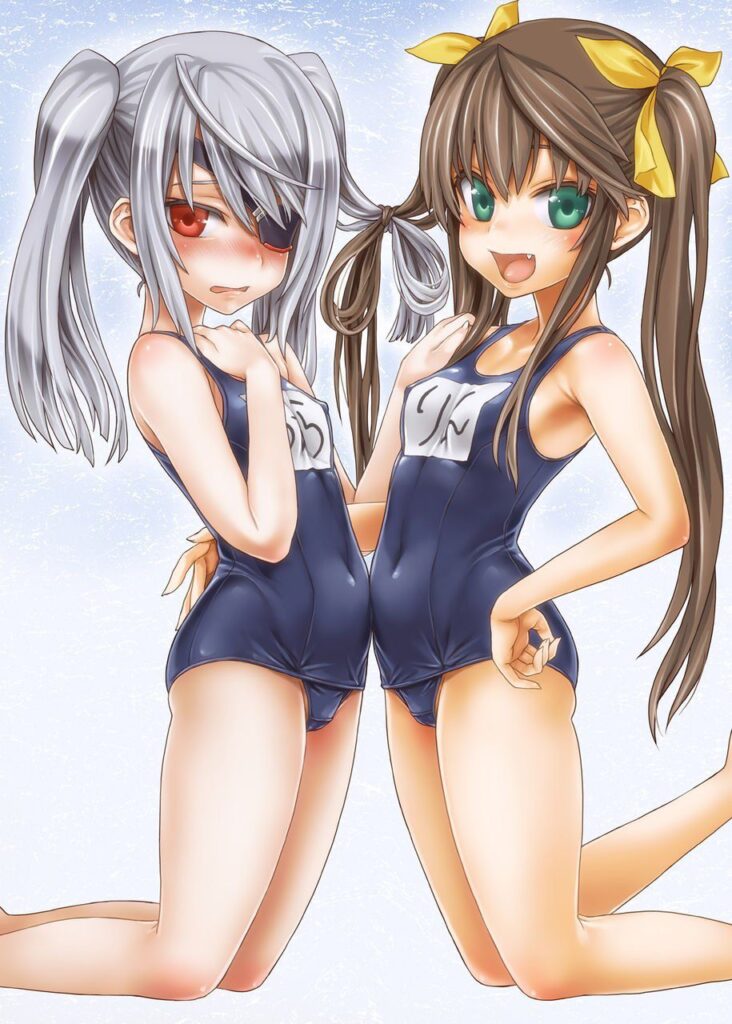 スク水の虹エロ画像