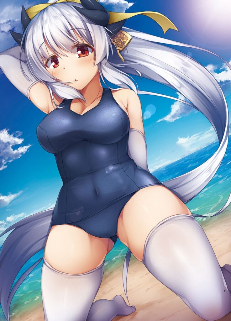 スク水の虹エロ画像