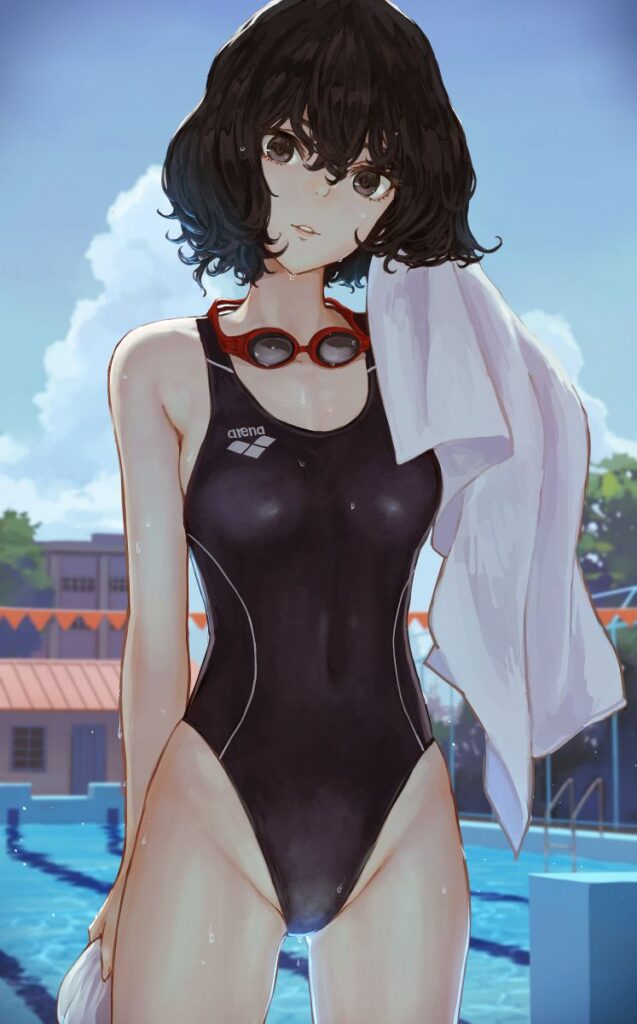 スク水の虹エロ画像