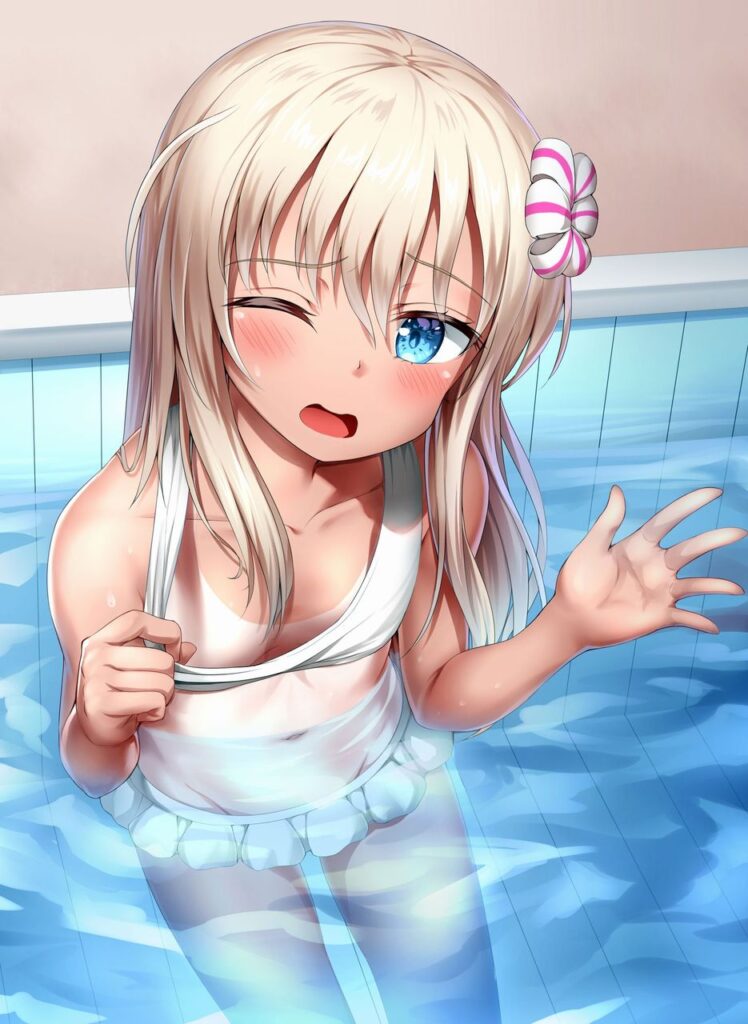 スク水の虹エロ画像