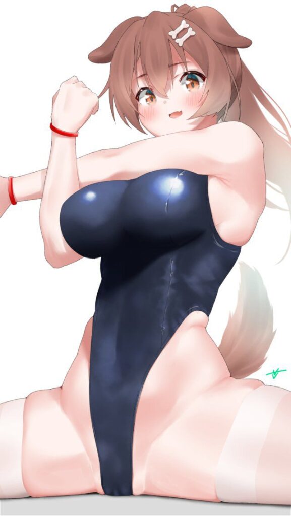 スク水の虹エロ画像