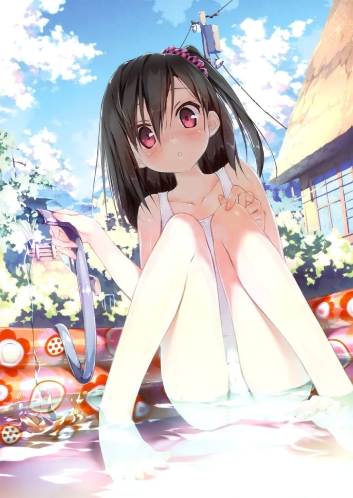 スク水の虹エロ画像