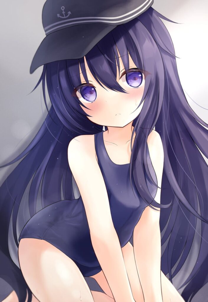 スク水の虹エロ画像