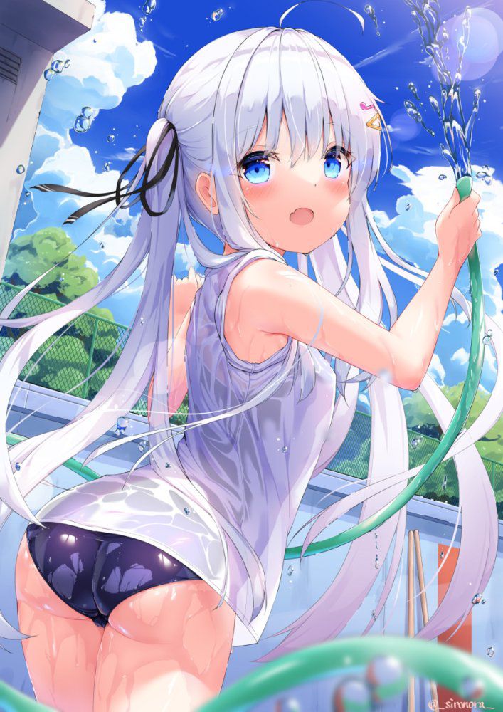 スク水の虹エロ画像