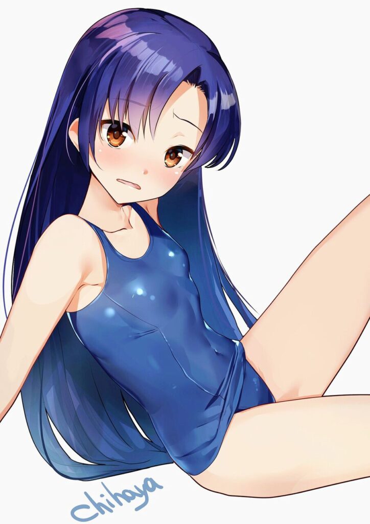 スク水の虹エロ画像