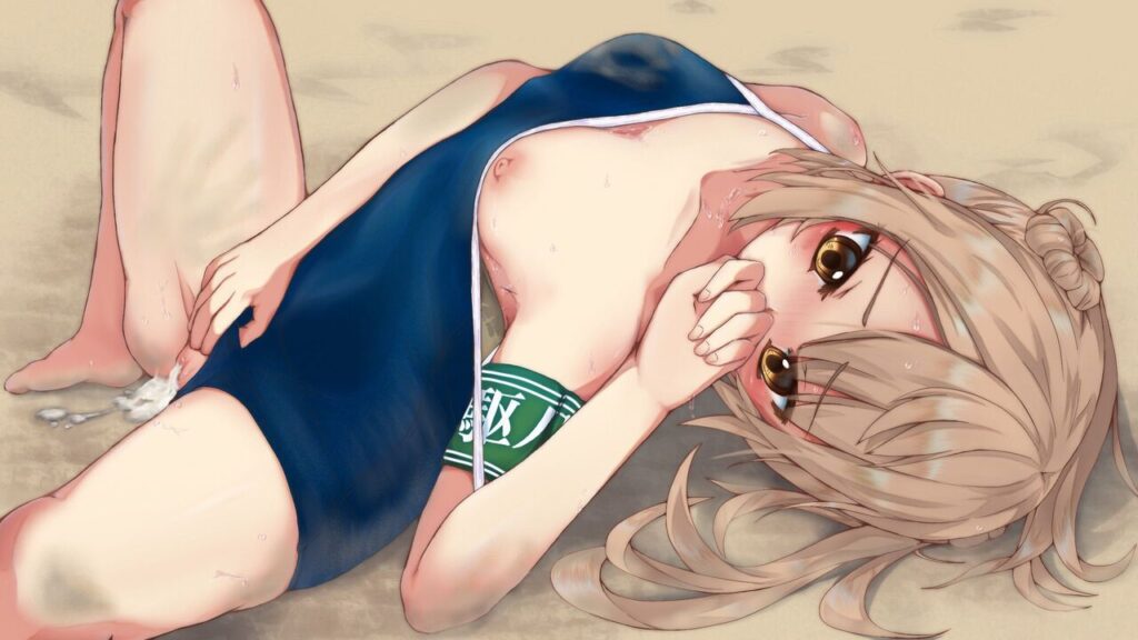 スク水の虹エロ画像
