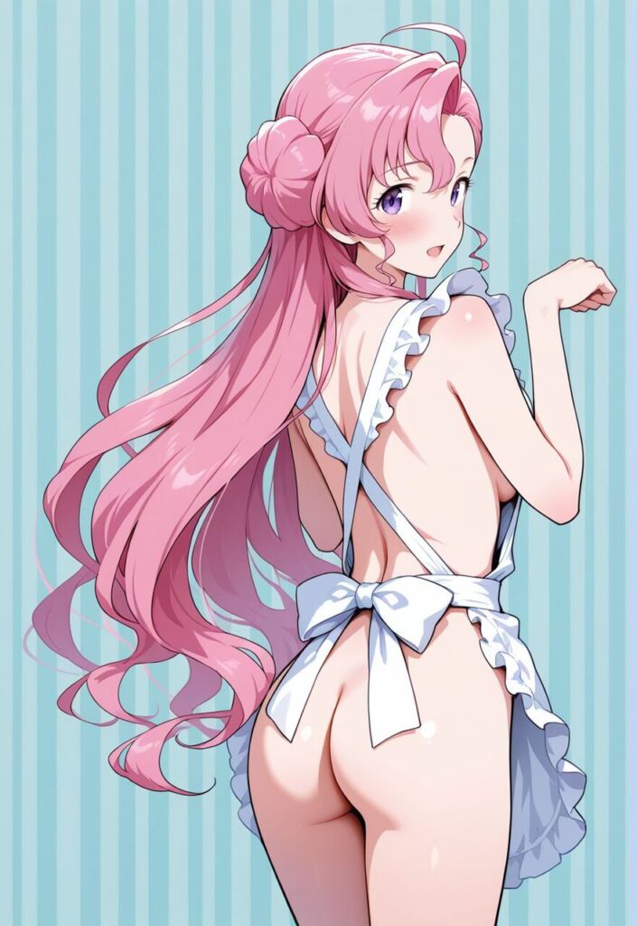 裸エプロンのエロ画像 17
