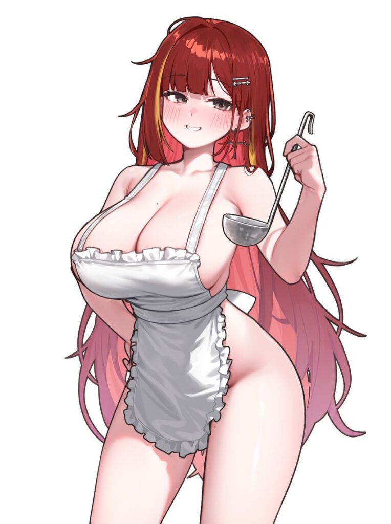 裸エプロンのエロ画像 10