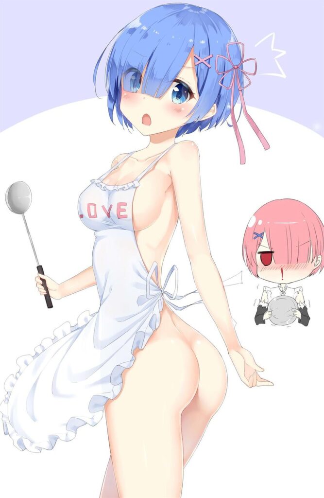 裸エプロンのエロ画像 12