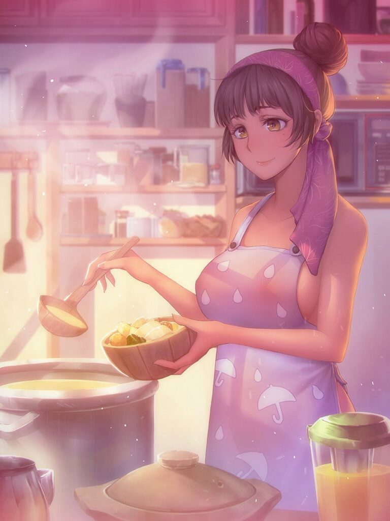 裸エプロンのエロ画像 7