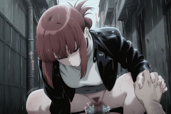 スーパーの裏でヤニ吸うふたりのエロ画像 6