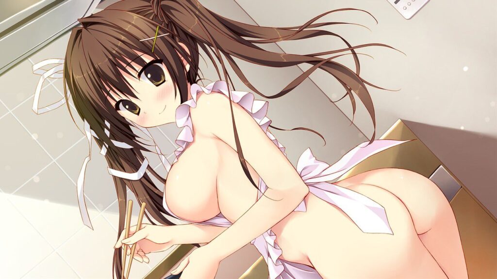 裸エプロンのエロ画像 8