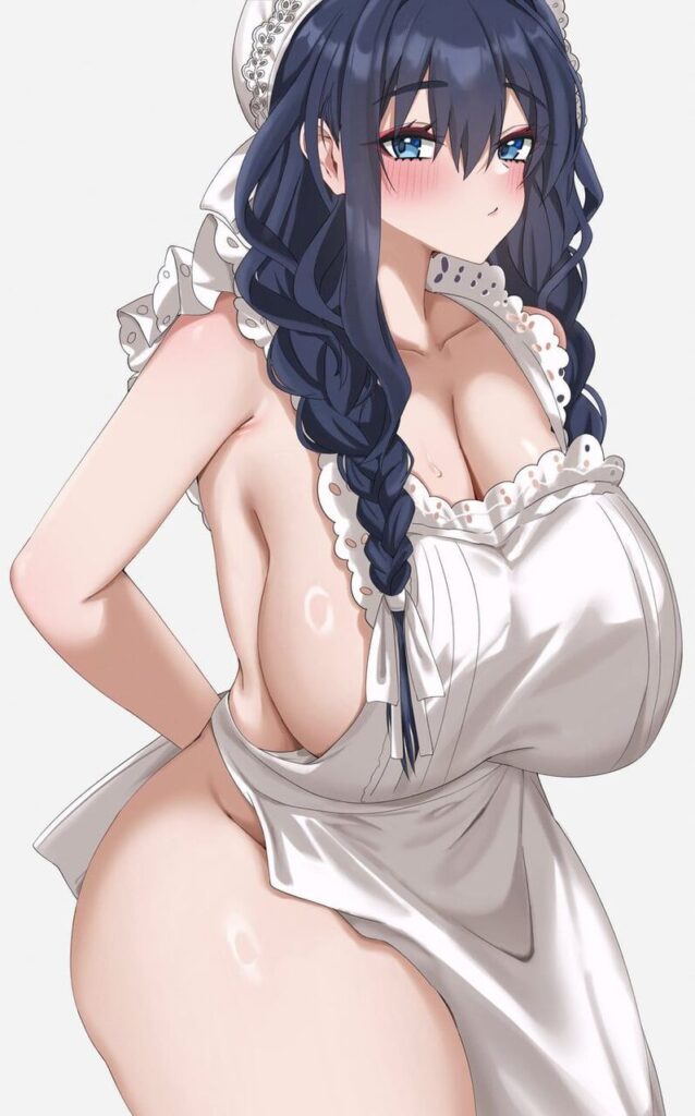 裸エプロンのエロ画像 19
