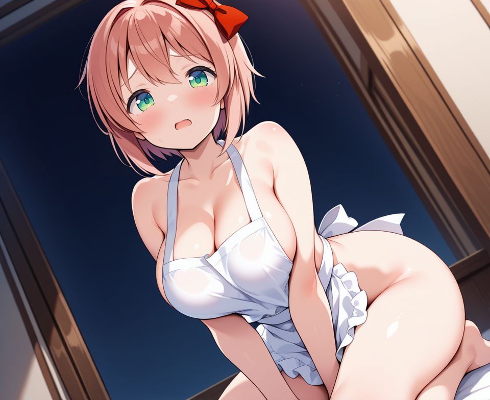 裸エプロンのエロ画像 14